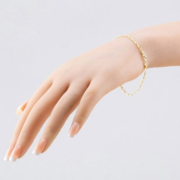 T. H. Baker 9ct Yellow Gold 7 Inch Oval Link Chain Bracelet BBE020Y