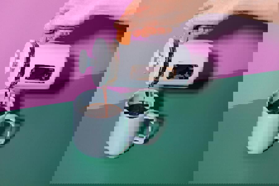 La Cafetière 'Pisa' 3 Cup Cafetiere, Sky Blue with Wooden Handle 350ml