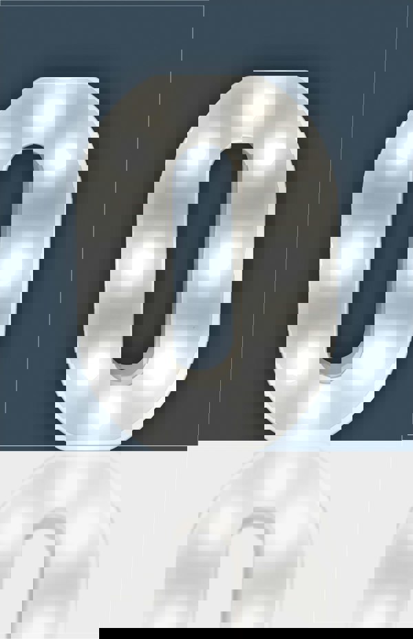 St Helens Battery Operated 3D LED Number 0 Light