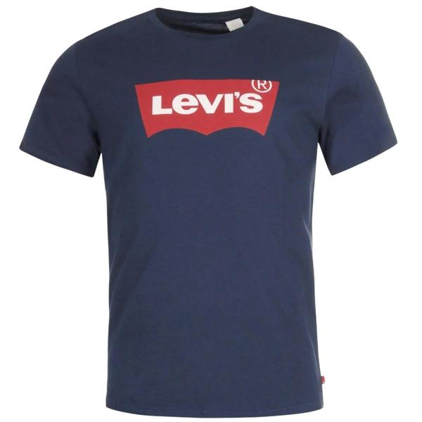 Levis Mens Batwing Logo T-Shirt - Navy/Red - 