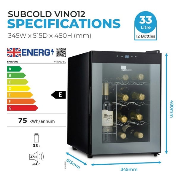 Subcold Barcool Vino12 Wine Cooler