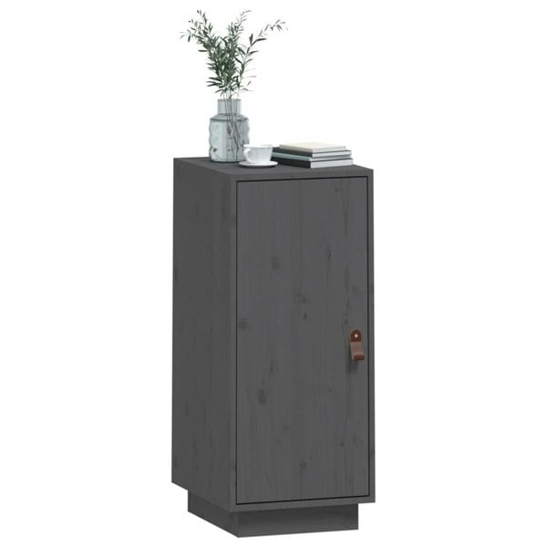 Berkfield Sideboard Grey 34x40x75 cm Solid Wood Pine