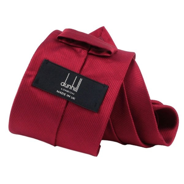 Dunhill mulberry silk grosgrain tie
