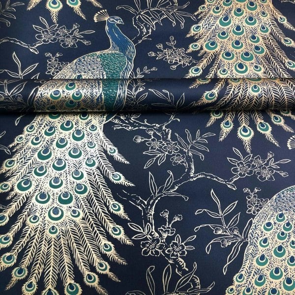 Rasch Wallpaper Peacock Navy Blue Wall Paper 282992