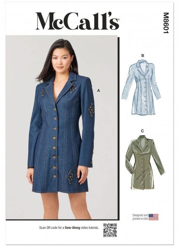 McCalls 8601 Paper Sewing Pattern – Women's Dress, Intermediate