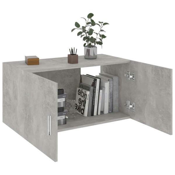 Berkfield Wall Mounted Cabinet Concrete Grey 80x39x40 cm Engineered Wood