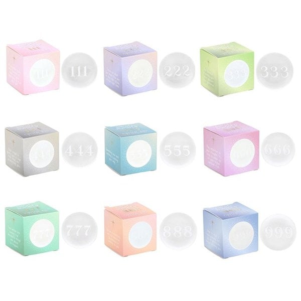 Serano Set of 9 Angel Number Crystal Balls