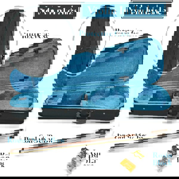 Forenza Uno Series Full Size Black Violin Outfit