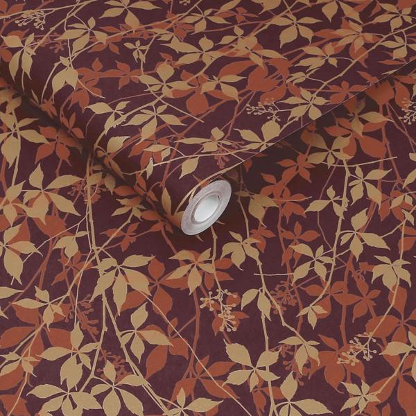 Clarissa Hulse Virginia Creeper Russet & Copper Wallpaper