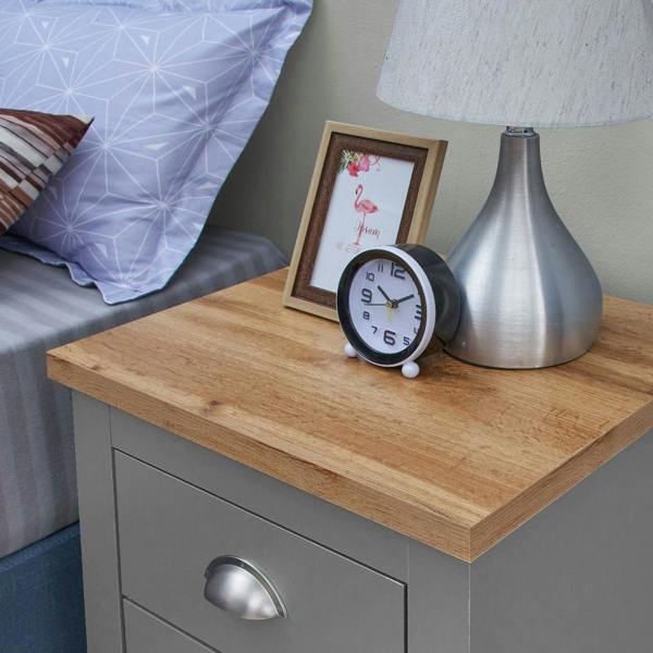 Timber Art Design Lisbon 2 Drawer Bedside Cabinet Bedroom Furniture Nightstand Table