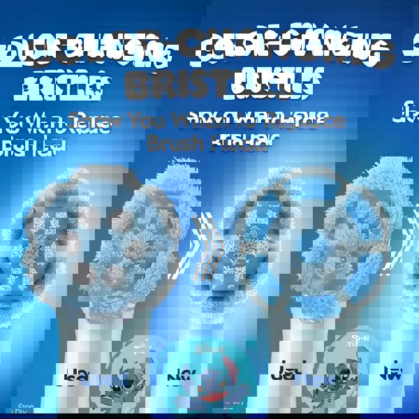 Oral-B iO Kids 6+ Disney Stitch Electric Toothbrush Head, Gentle on wobbly teeth & gums, 2