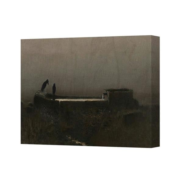 Benjamin Tate Design Moody Harbor At Dusk Seascape Canvas Art Print 3372