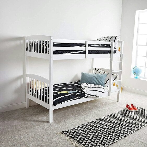 Kosy Koala Bunkbed Kids white 3ft twin wooden bunk bed with 2 mattresses childrens bedroom furniture