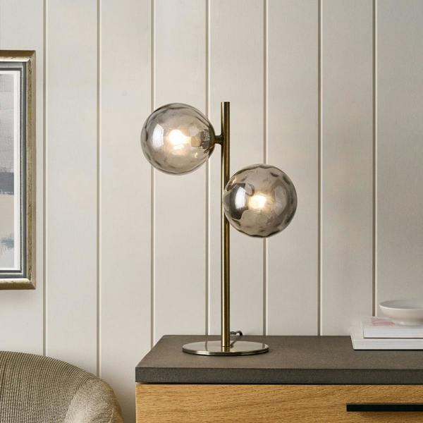 Pagazzi Lighting Tamara 2-Light Antique Brass Table Lamp