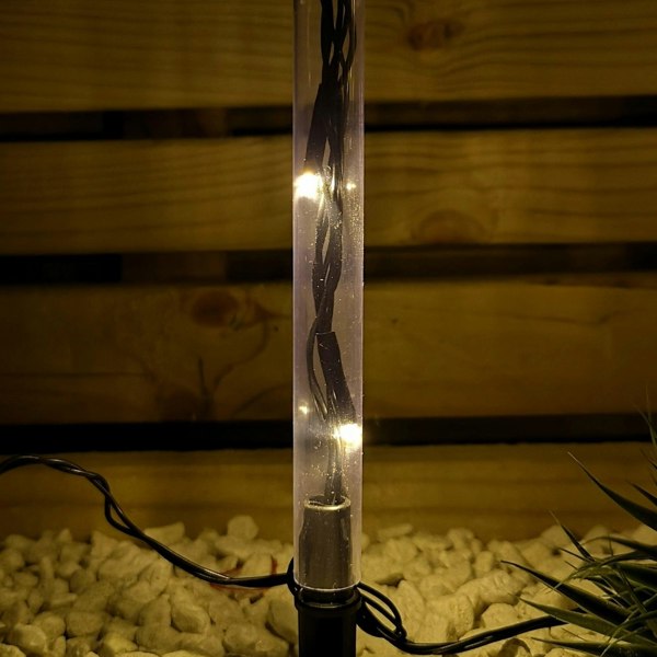 Samuel Alexander Battery Operated Set of 8 Light up Christmas Snowflake Garden Stakes with LEDs