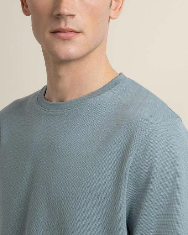 Larsson & Co Jeppe - Textured Panelled T-Shirt