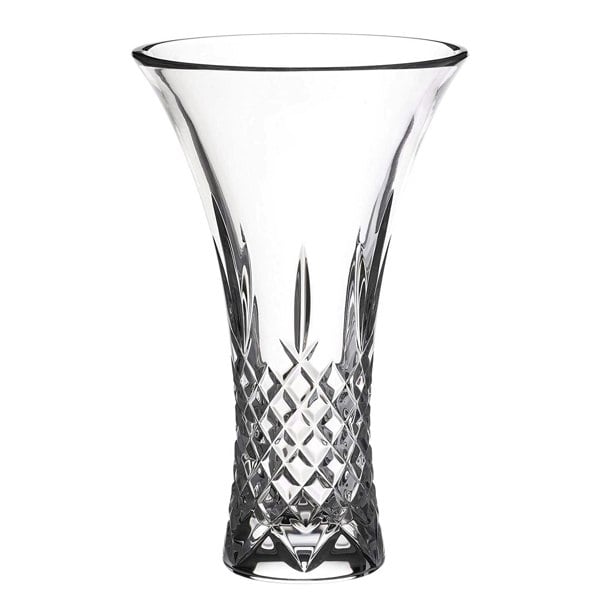 Diamante Crystal Flared Vase with Blank Engraving Panel - 18.5cm