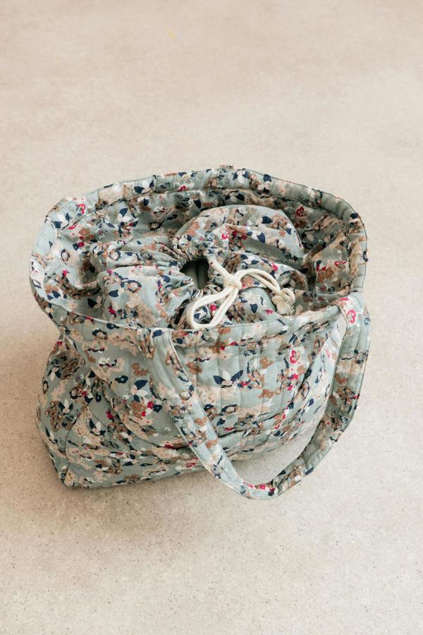 Lily & Me Ditsy Print Quilted Tote Bag Ocean