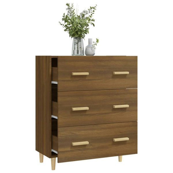 Berkfield Sideboard Brown Oak 70x34x90 cm Engineered Wood