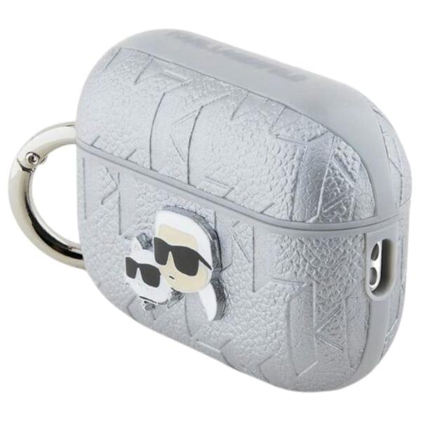 Karl Lagerfeld PU Embossed Karl and Choupette Head Case for AirPods Pro 2 Silver -  KLAP2PGKCPS