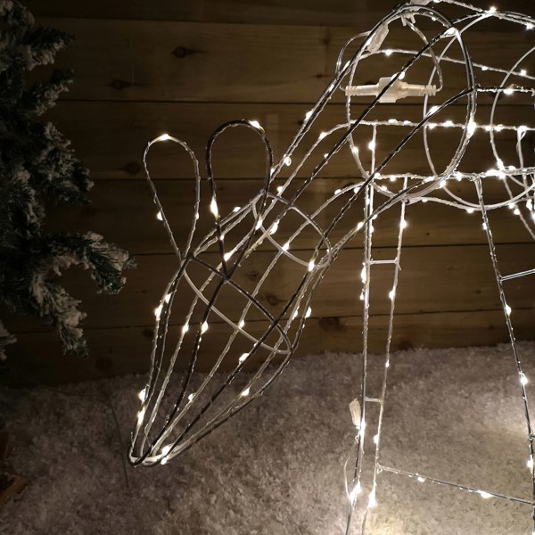Samuel Alexander 63cm Outdoor Twinkling LED Grazing Reindeer Christmas Decoration in Warm White