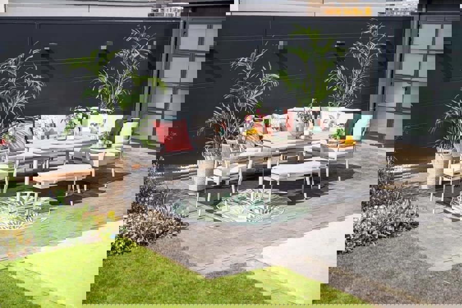 Garden Impressions Barcelona - Lounge & Dining Corner Sofa, with Table, Bench and Optional Chair