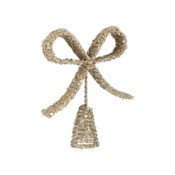 Garden Greatness Festive Gold Bow Christmas Tree Topper