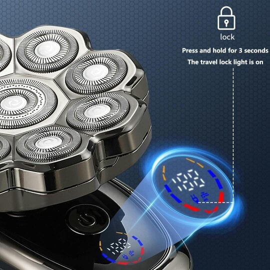 Havendro 9D Bald Head Shavers Cordless Electric Shaver Wet Dry Rotary Razor for Men Tool