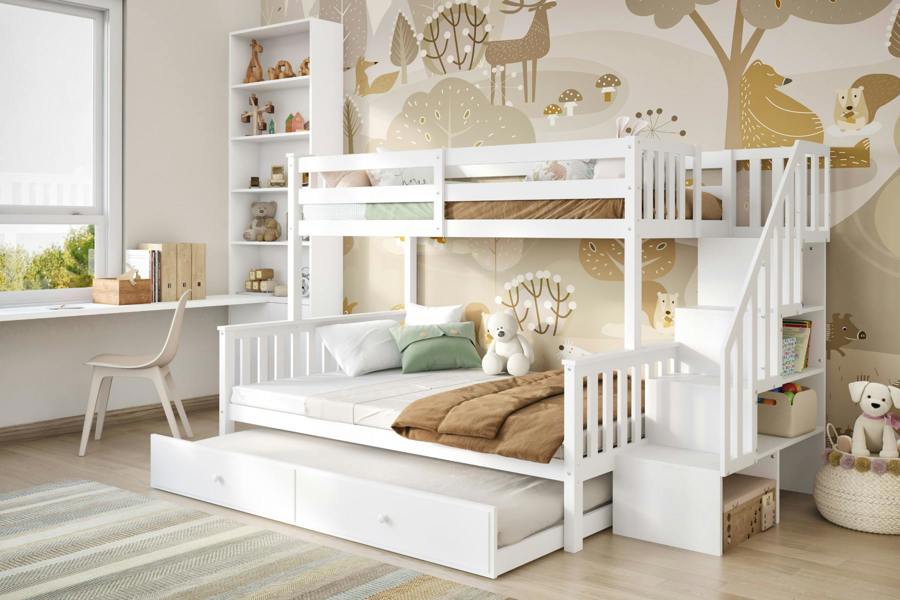 Tag Triple Staircase Bunk Bed with Trundle