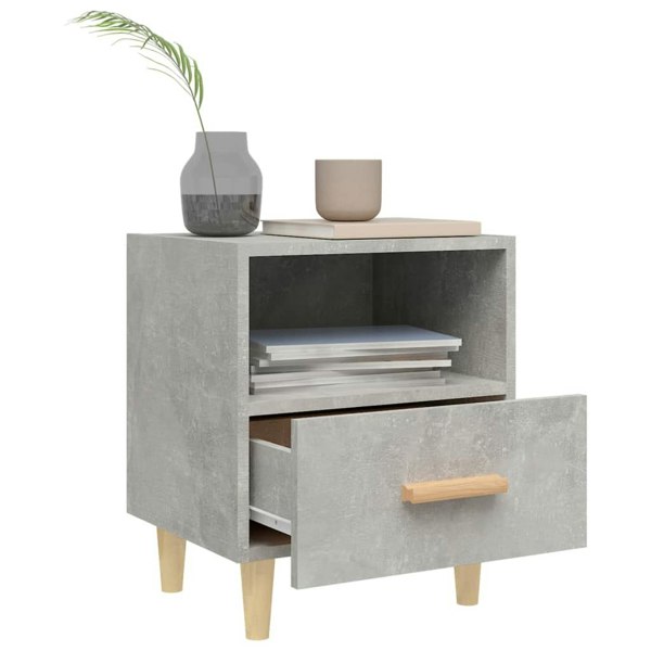 Berkfield Bedside Cabinet Concrete Grey 40x35x47 cm