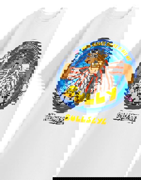 Bullseye Mens White You Can't Beat A Bit Of Bully Short Sleeved T-Shirt