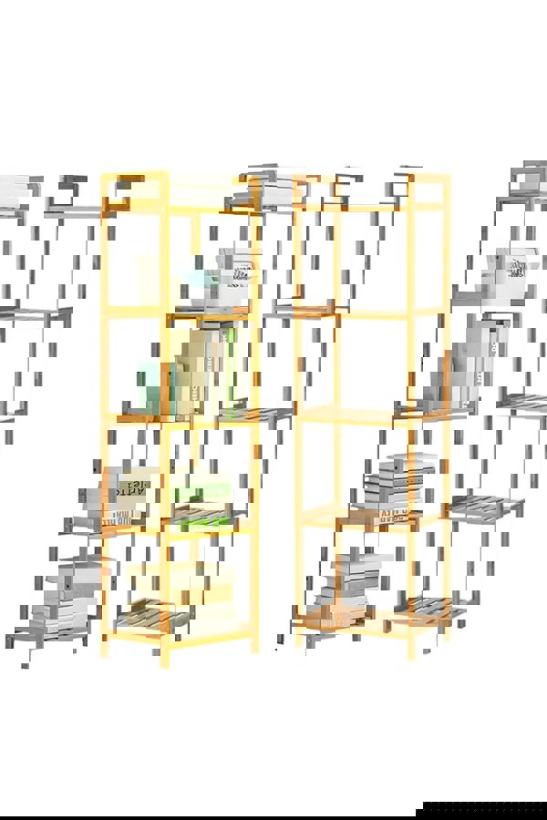 Living and Home 5 Tier Wood Audriel Bookcase