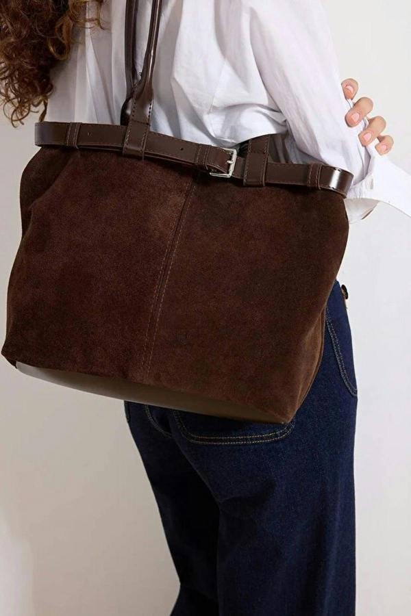 WOVCOR Original Suede Women's Midi Shoulder Bag