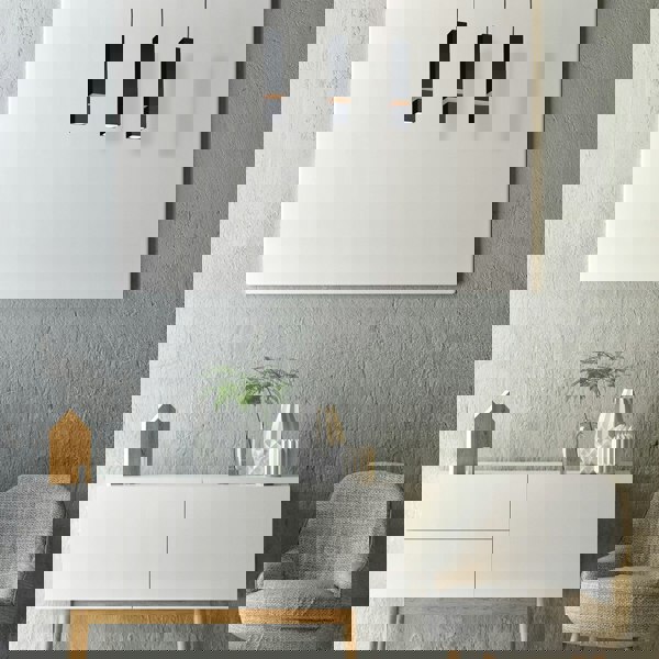 Milagro Vidar Black Pendant Lamp 3XGU10 Hand Made Modernist Cuboid Design With Natural Wooden Inserts