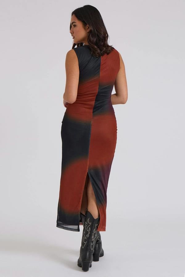 Urban Bliss Mesh Tye-Dye Midaxi Dress