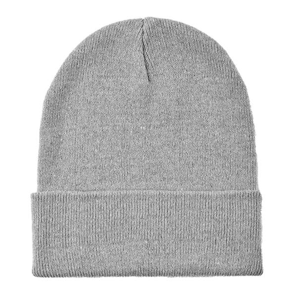MidOcean Unisex Adult Knitted Cuffed Beanie - Grey - 