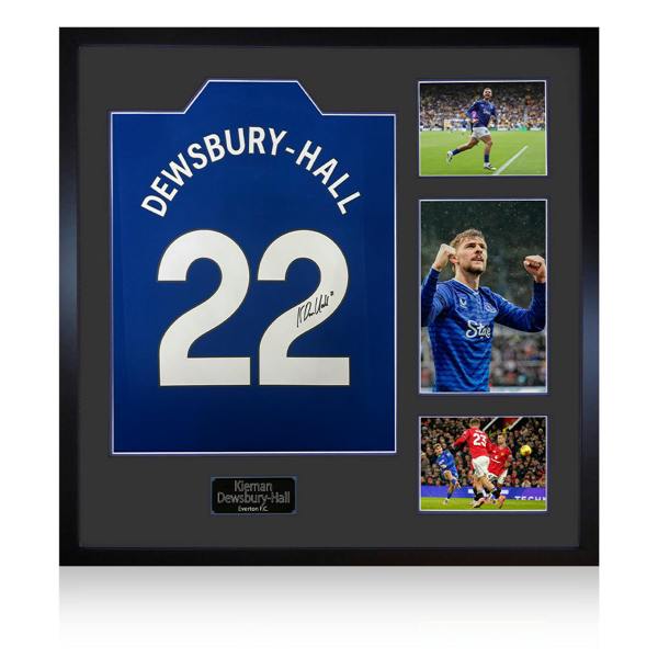 Kiernan Dewsbury-Hall Signed Everton Shirt Elite Frame