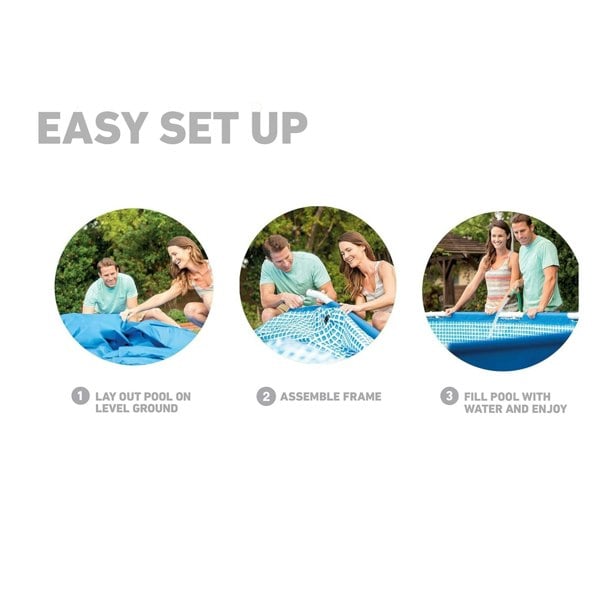 Intex 10ft Metal Frame Swimming Pool with Filter Pump and Ladder