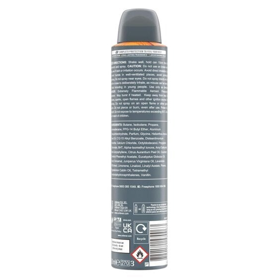 Dove Men+Care AntiPerspirant Deodorant Spray Sandalwood + Vanilla, 12x200ml
