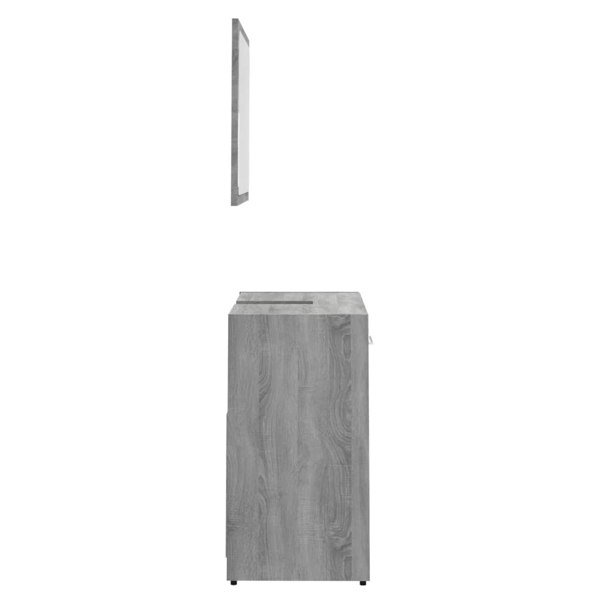 Berkfield Bathroom Furniture Set Grey Sonoma Engineered Wood