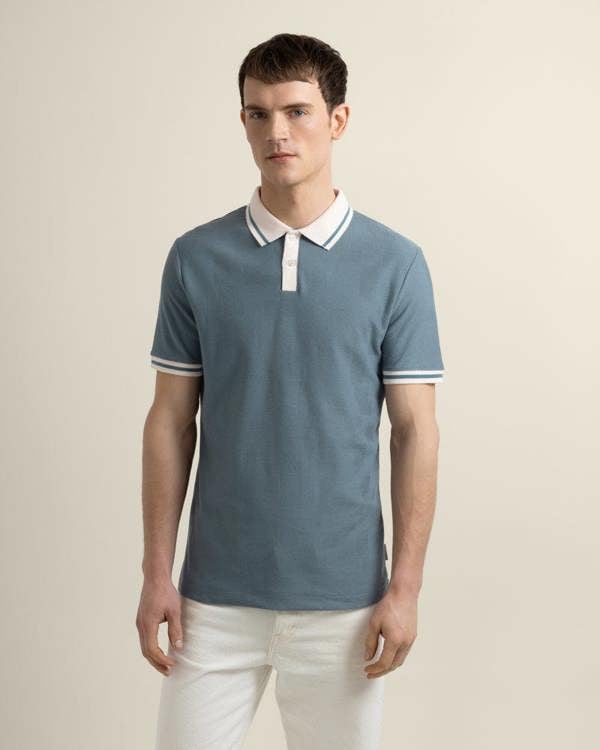 Larsson & Co Anders - Geometric Jacquard Polo Shirt