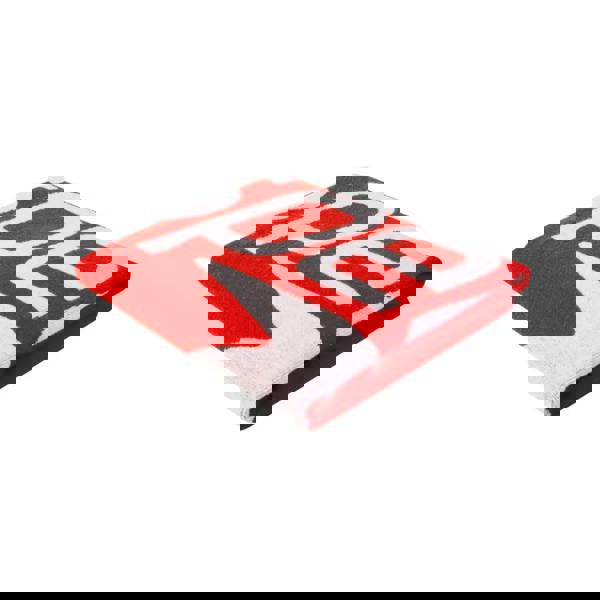 Red and white Speedo logo towel with bold RVCA design and excellent absorption