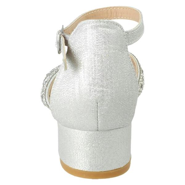 Spot On Girls Spot On Small Heeled Ankle Strap Glitter Sandals H1122