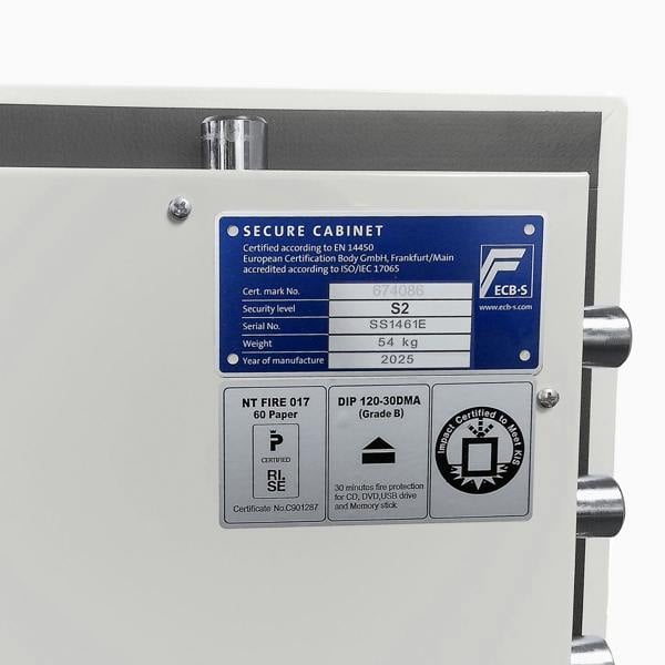 Phoenix Safe Phoenix Fortress PRO SS1461E Security Safe in Scratch-Resistant White Paint with VdS Certified electronic Lock