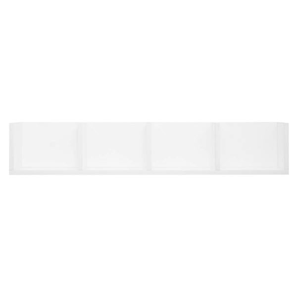 Dyzi Wall Mounted 4 Tier Multimedia CD DVD Storage Shelf White