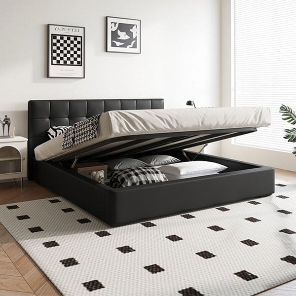 Stella King Size / Super King Size Bed, Black-Weilai Concept-Weilai Concept
