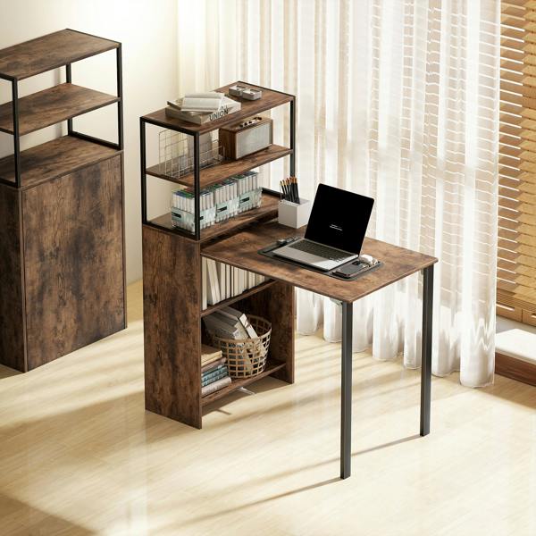 Desk with Shelves