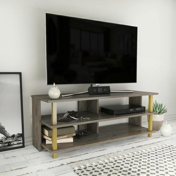 Decorotika Pueblo Modern Tv Stand TV Cabinet for TV's up to 55"