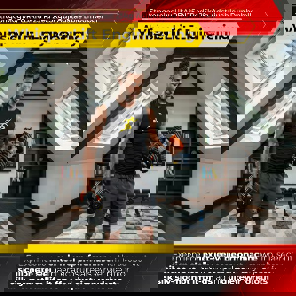 Strongology Urban25 Home Fitness Black and Orange Adjustable Smart Dumbbells from 2.5kg up to 25kg Training Weights