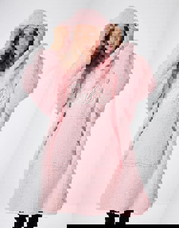 Barbie Girls Pink Logo Blanket Hoodie